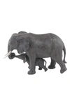 Willow Row Eclectic Dark Gray Polystone Elephant Sculpture In Grey