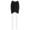 Burberry Women's Ruched Zip Front Mini Skirt In Black