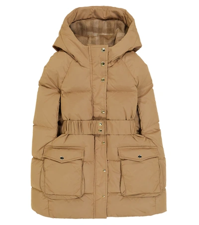 Burberry Kids Quilted Cape Coat (3-14 Years) In Brown