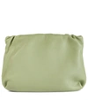 The Row Womens Dusty Green Bourse Leather Clutch Bag In Dusty Green