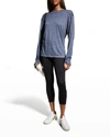 Fp Movement By Free People Keep Rolling Long-sleeve Tee In Navy