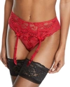 LISE CHARMEL DRESSING FLORAL SUSPENDER BELT,PROD140180095