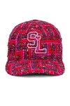 SAINT LAURENT TWEED HAT,SLAU-WA186