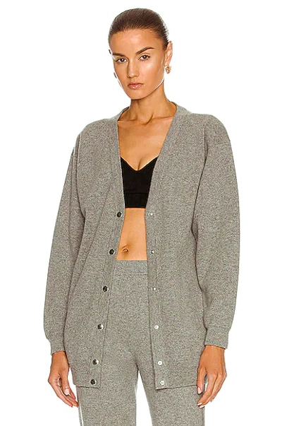 Alaïa Regular Relaxed Fit Cardigan In Gris Chine