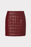 MILLY SONIA VEGAN LEATHER QUILTED SKIRT