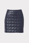 MILLY SONIA VEGAN LEATHER QUILTED SKIRT