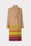 MILLY ROSIE OMBRE WOOL COAT