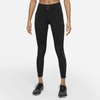 Nike Dri-fit Run Division Epic Luxe Women's Mid-rise 7/8 Pocket Running Leggings In Black,black,black