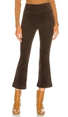 Sprwmn Cropped Flare Corduroy Leggings In Chocolate