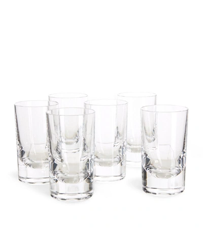 Mario Luca Giusti Set Of 6 Scotch And Whisky Tumblers (300ml) In Clear