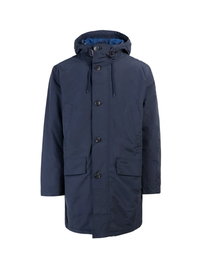 Barbour City Drawstring Parka In Navy