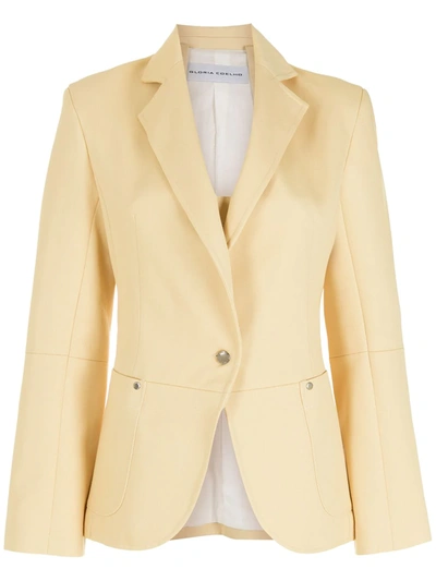 Gloria Coelho Pockets Empire-line Blazer In Gelb