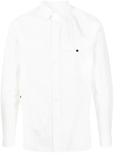 Ports V Chest-pocket Long-sleeve Shirt In Weiss