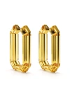 Swarovski ‘lucent' Crystal Rectangular Hoop Earrings In Gelb
