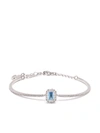 Swarovski Millenia Crystal Octagon Cut Bangle Bracelet In Blue