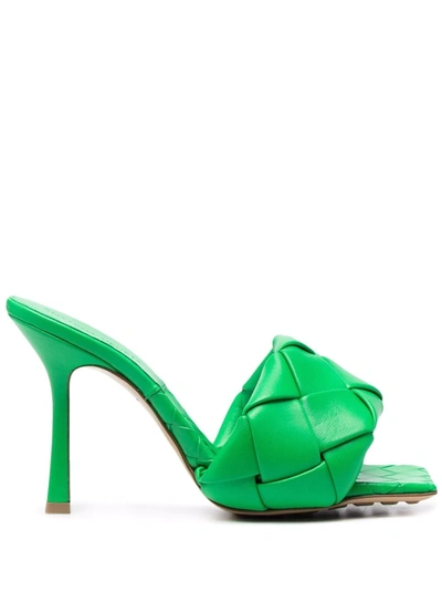 Bottega Veneta Lido Maxi 90mm Sandals In Green