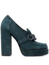 Le Silla Lana Suede Pumps In Grün