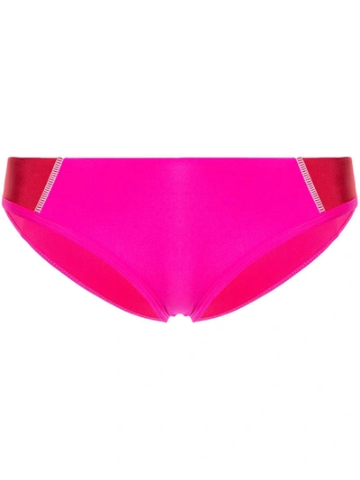 Duskii Ella Two-tone Bikini Bottom In Rot