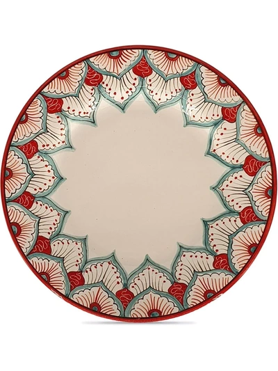 Les-ottomans Peacock Dessert Plate In Mehrfarbig