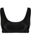 Duskii Kate Scoop-neck Bikini Top In Schwarz
