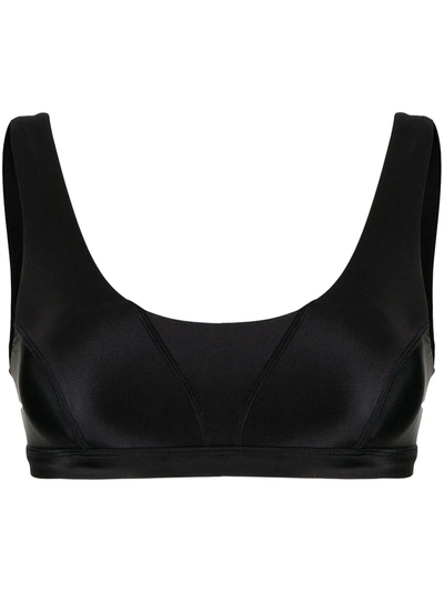 Duskii Kate Scoop-neck Bikini Top In Schwarz