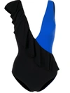 Duskii Claire Two-tone Swimsuit In Schwarz