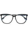 Victoria Beckham Square-frame Glasses In Schwarz
