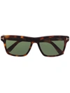 Tom Ford Tortoiseshell Square-frame Sunglasses In Braun