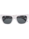 Versace Medusa-plaque Oversize Sunglasses In Weiss