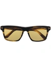 Tom Ford Tortoiseshell Square-frame Sunglasses In Braun