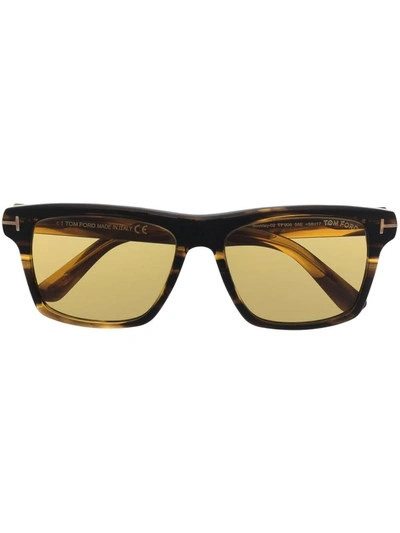 Tom Ford Tortoiseshell Square-frame Sunglasses In Braun