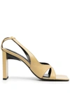By Far Kseniya Crossover 85mm Sandals In Gelb