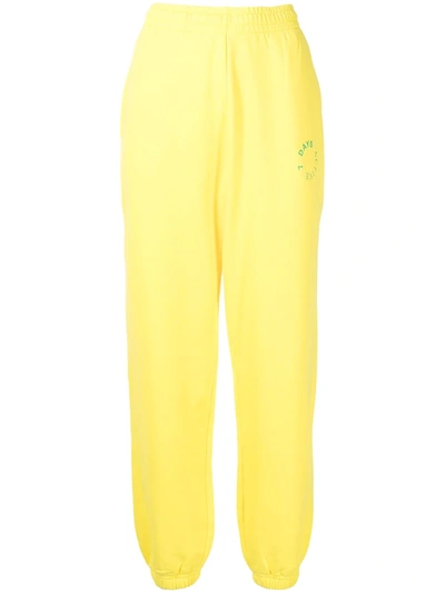 7 Days Active Logo Organic Cotton Tracksuit Bottoms In Gelb