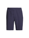 Alo Yoga Elastic Waistband Repetition Shorts In True Navy