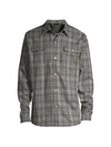 Linksoul Flannel Micro-fleece Long-sleeve Shirt Jacket In Charcoal Heather Grey