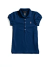 POLO RALPH LAUREN LITTLE GIRL'S & GIRL'S STRETCH COTTON POLO SHIRT,400088256620