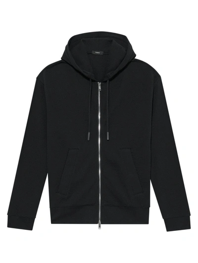Theory Thermal Zip-up Hoodie In Black