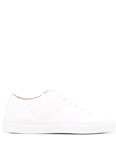 Le Silla Andrea Quilted Low-top Trainers In Weiss