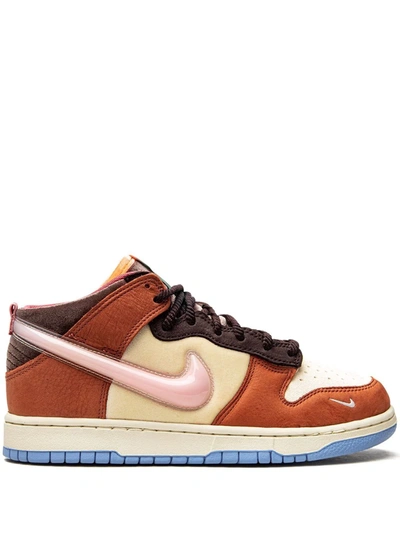 Nike X Social Status Dunk Mid "chocolate Milk" Sneakers In Nude