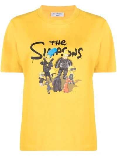 Balenciaga The Simpsons-print T-shirt In Gelb