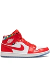 Jordan Air  1 Mid Se "barcelona Sweater" Sneakers In Red