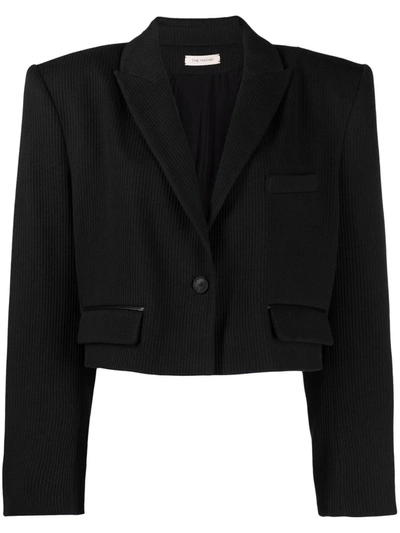 The Mannei Cropped Blazer Jacket In Schwarz