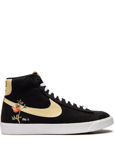 Nike Blazer Mid 77 High-top Trainers In Black/solar Flare