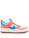 Nike Mens Blue Total Orange Dunk Disrupt Low-top Leather Trainers 5 In Sail,total Orange,gum Medium Brown,light Photo Blue