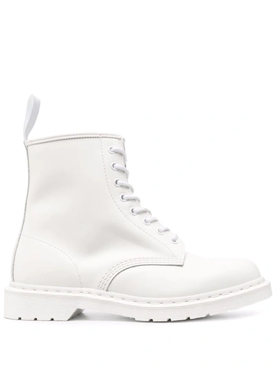Dr. Martens' 1460 Mono Leather Boots In White