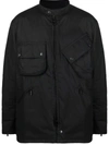 Barbour Multi-pocket Zip-up Jacket In Schwarz