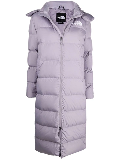 The North Face Hooded Puffer Coat In Violett