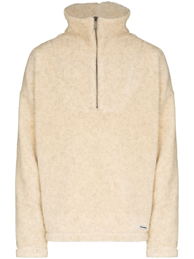Holzweiler Mase Half-zip Sweatshirt In Neutrals