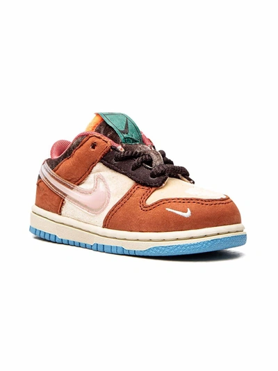 Nike Babies' X Social Status Dunk Mid "chocolate Milk" Sneakers In Pink