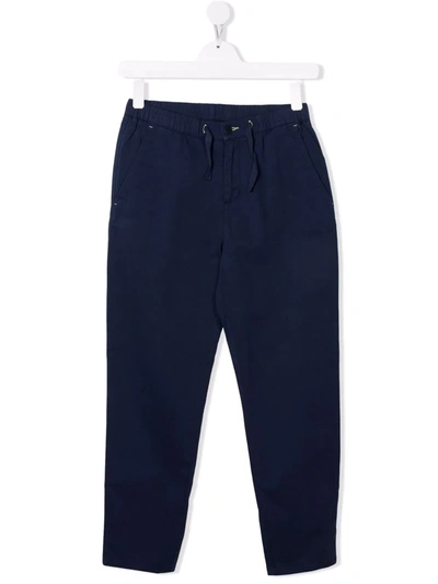 Stella Mccartney Teen Drawstring Tracksuit Bottoms In Blue